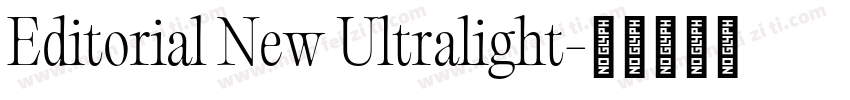 Editorial New Ultralight字体转换
